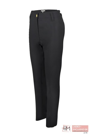 VETO Παντελόνι μαύρο από τεχνόδερμα