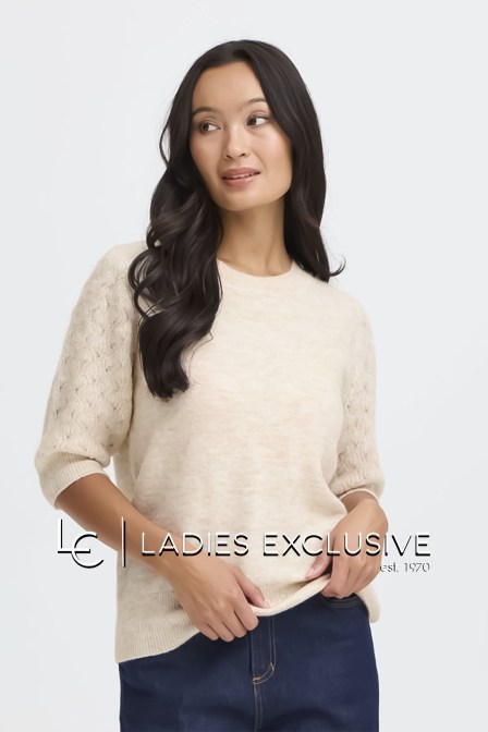 FRANSA Μπλούζα πλεκτή με μανίκι 3/4