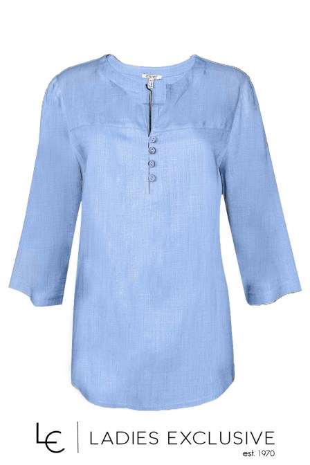 ESTEL Μπλούζα λινή σε άνετη γραμμή