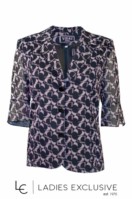 VIDAL Σακάκι κοντομάνικο από ζορζέτα