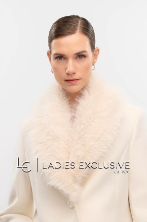 FIBES Παλτό με γούνινο γιακά