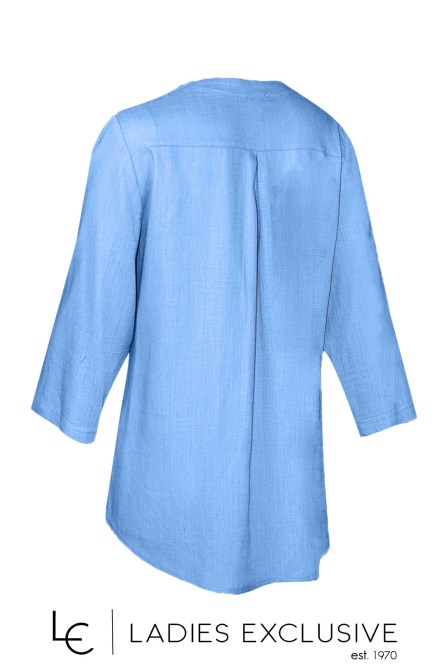 ESTEL Μπλούζα λινή σε άνετη γραμμή