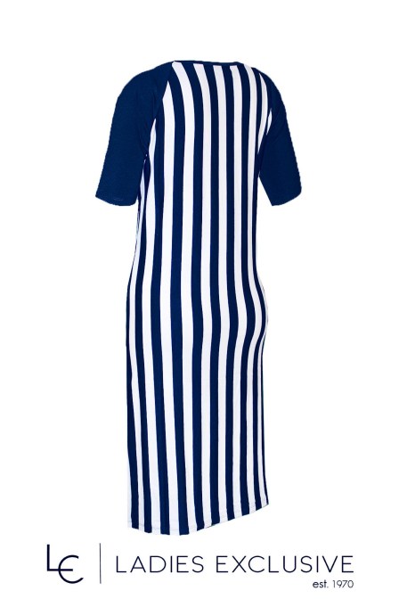 NICOLA Φόρεμα κοντομάνικο ριγέ