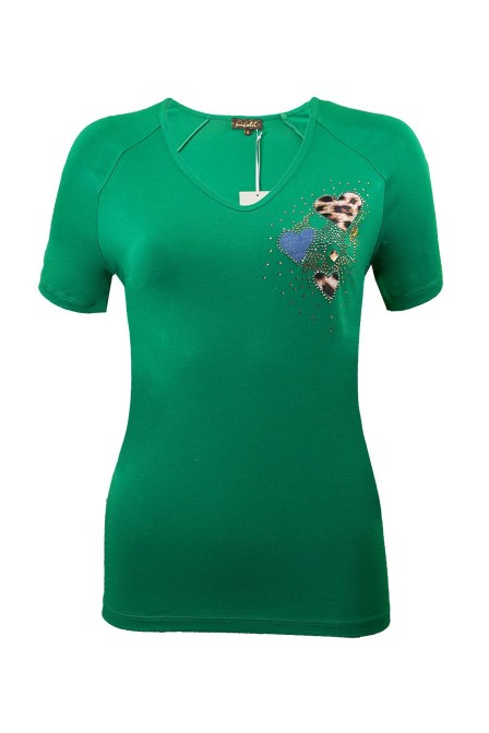 NICOLA Μπλούζα βισκόζ με v