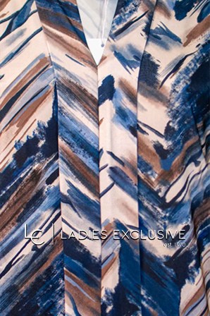 FIBES Μπλούζα με άνοιγμα v και πιέτα