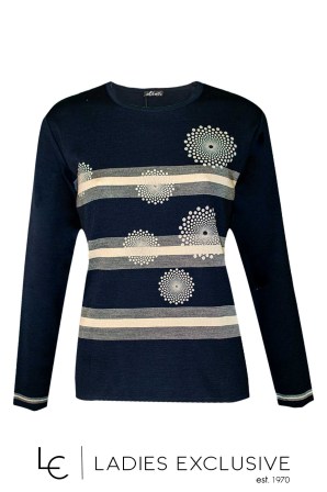 ELIN Μπλούζα μάλλινη με στάμπα κύκλους