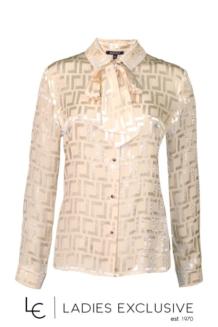 ESTEL Πουκάμισο με σατέν ανάγλυφα σχέδια