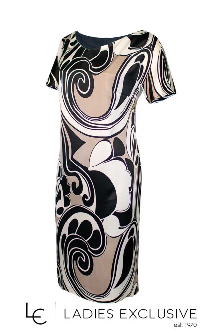 ESTEL Φόρεμα κοντομάνικο εμπριμέ