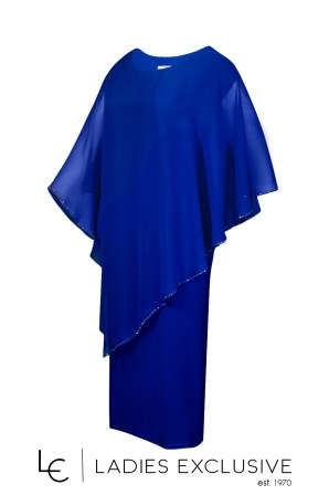 FIBES Φόρεμα βραδινό με μουσελίνα