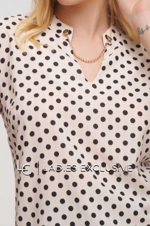 FIBES Μπλούζα κοντομάνικη με άνοιγμα v