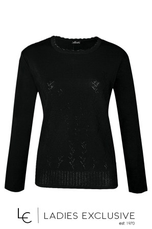 ELIN Μπλούζα μάλλινη με ανάγλυφα κλαδιά