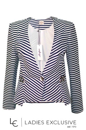 LUCIFAIR Σακάκι navy ριγέ