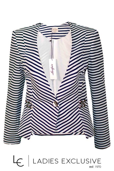 LUCIFAIR Σακάκι navy ριγέ