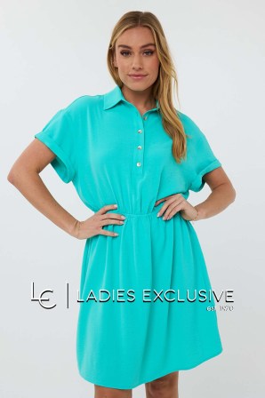 ESQUALO Φόρεμα κοντομάνικο με γιακά