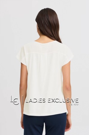 FRANSA Μπλούζα κοντομάνικη με διπλό ύφασμα