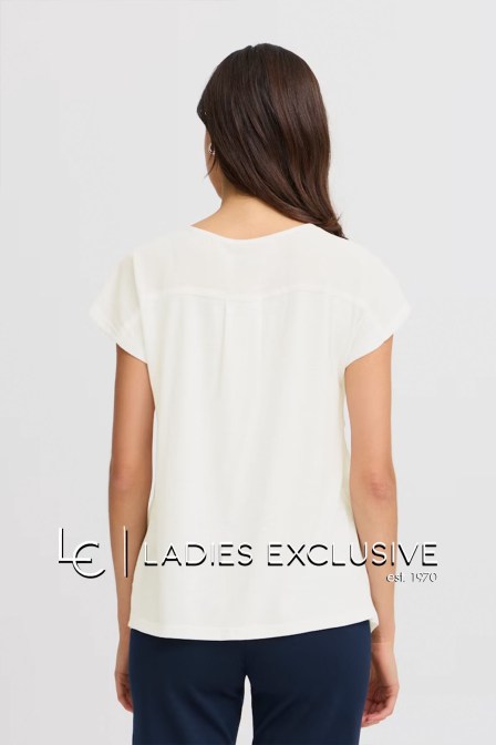 FRANSA Μπλούζα κοντομάνικη με διπλό ύφασμα