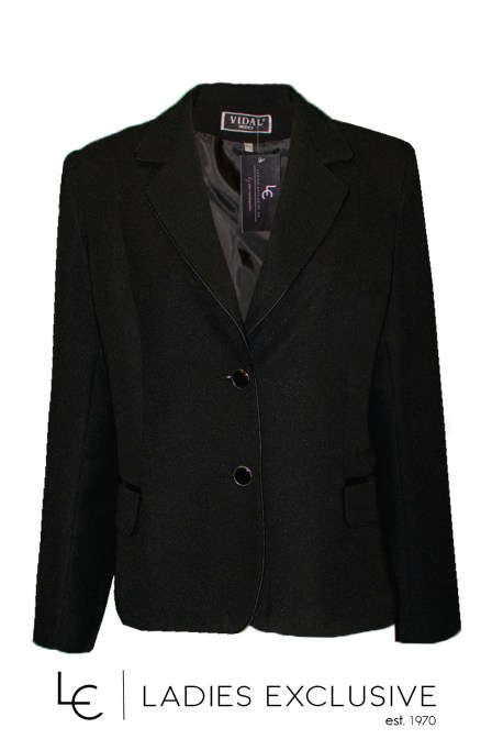 VIDAL Σακάκι μαύρο κρεπ