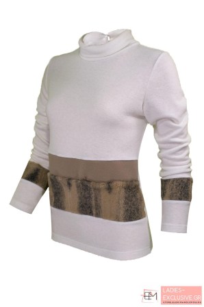 ESTEL Μπλούζα με γούνα