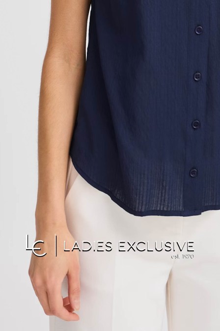 FRANSA Πουκάμισο αμάνικο με γιακά