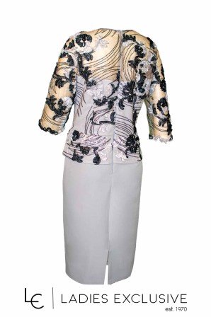 WEFTS Φόρεμα βραδινό κρεπ με κέντημα