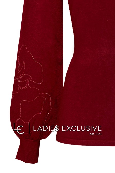 TRIPODE Μπλούζα πλεκτή με κεντημα λουλούδι