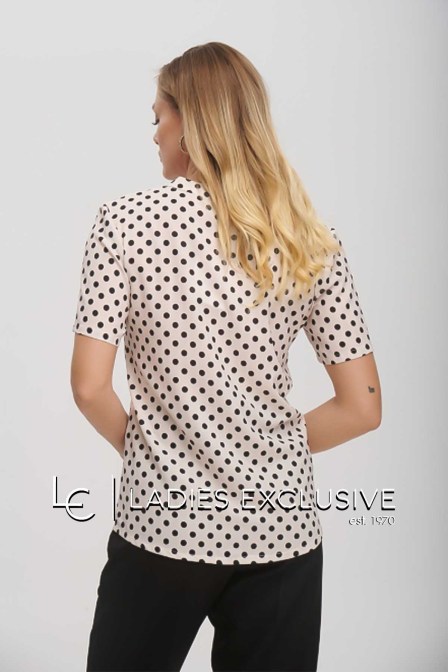 FIBES Μπλούζα κοντομάνικη με άνοιγμα v