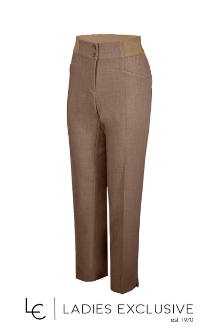 BELLA P. Παντελόνι κρεπ ρεγιόν με λάστιχο