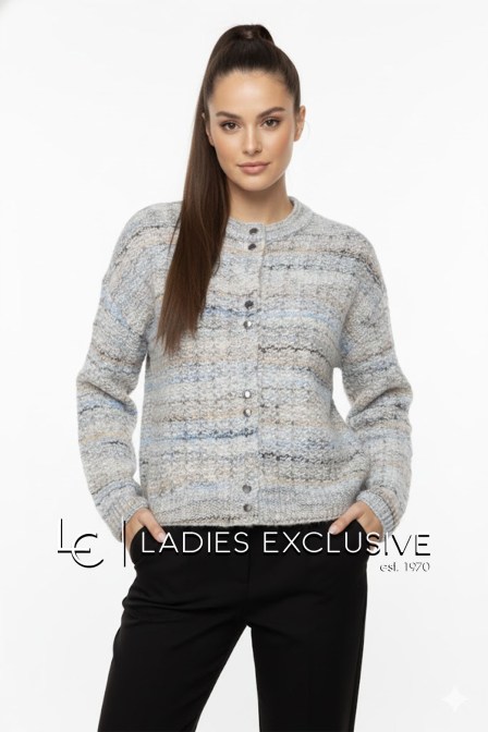 FRANSA Ζακέτα πλεκτή ζακάρ με τρουκς