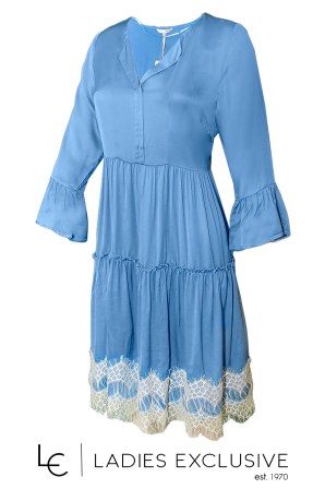 ESQUALO Φόρεμα σατέν με βολάν