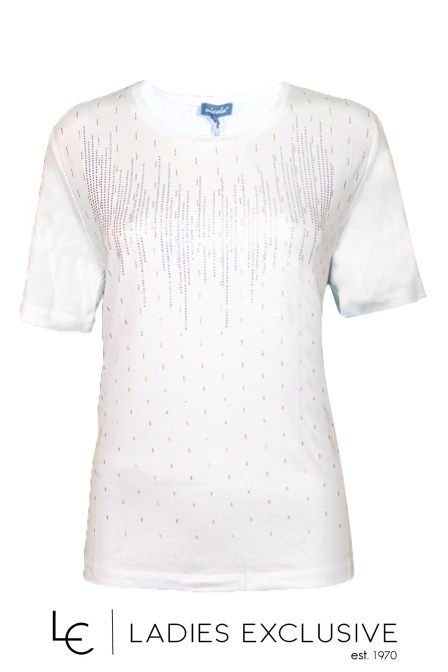 NICOLA Μπλούζα κοντομάνικη με στάμπα βροχή