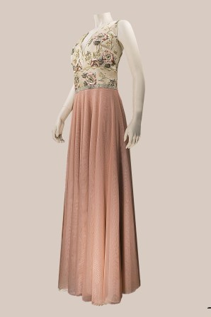 WOMEN'S STYLE Φόρεμα αμπιγέ μπροκάρ