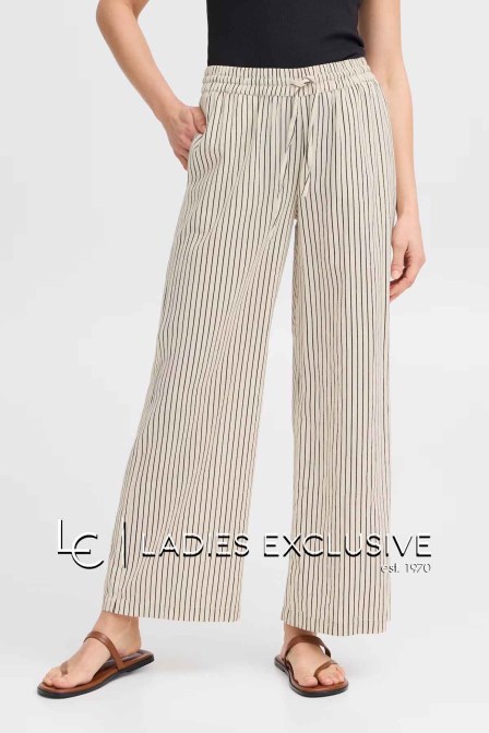 FRANSA Παντελόνα ριγέ με λάστιχο