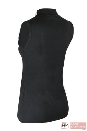 NICOLA Μπλούζα μαύρη αμάνικη