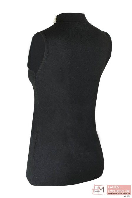 NICOLA Μπλούζα μαύρη αμάνικη