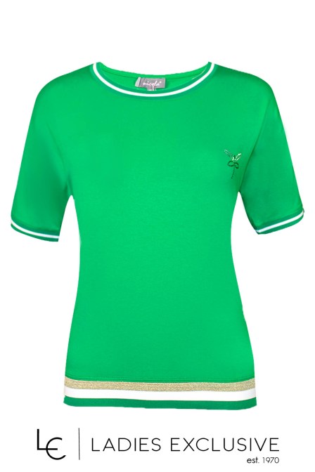 NICOLA Μπλούζα κοντομάνικη με ελαστική λαιμόκοψη