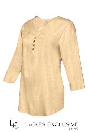 ESTEL Μπλούζα λινή σε άνετη γραμμή