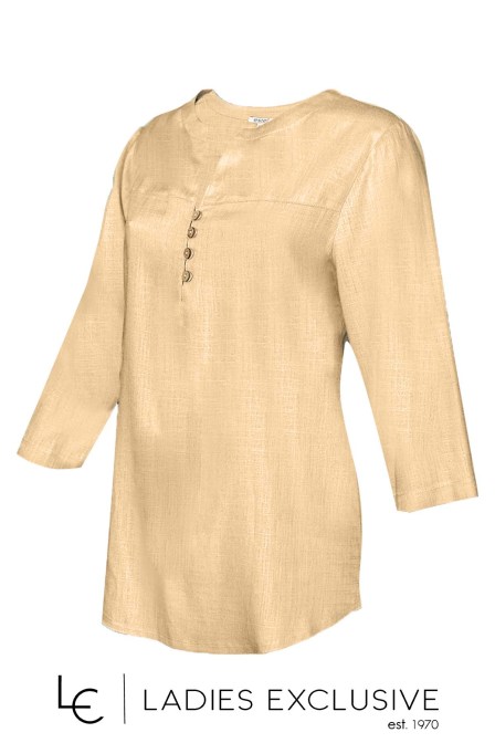 ESTEL Μπλούζα λινή σε άνετη γραμμή