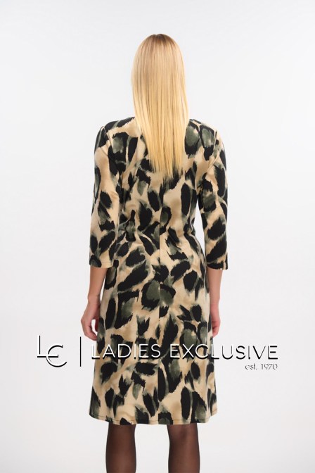 FIBES Φόρεμα πλεκτό σε γήινους τόνους