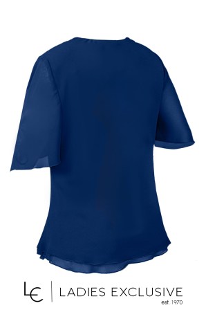 VIDAL Μπλούζα κοντομάνικη από μουσελίνα