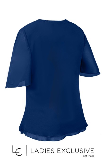 VIDAL Μπλούζα κοντομάνικη από μουσελίνα