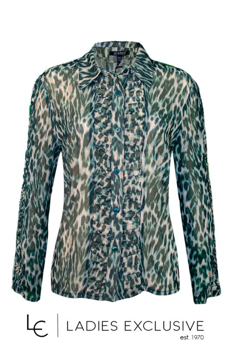 ESTEL Πουκάμισο σιθρού animal print