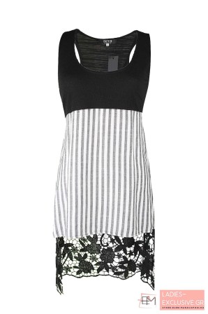 SEVA Μπλούζα αμάνικη ασύμμετρη