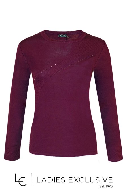 ELIN Μπλούζα μάλλινη με ανάγλυφο σχέδιο