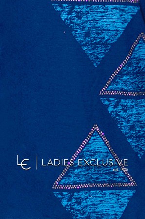 ELIN Μπλούζα κοντομάνικη με τρίγωνα στρας