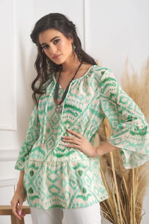 WOMEN'S STYLE Μπλούζα εμπριμέ με βολάν