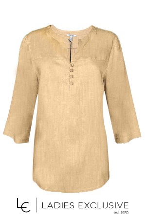 ESTEL Μπλούζα λινή σε άνετη γραμμή