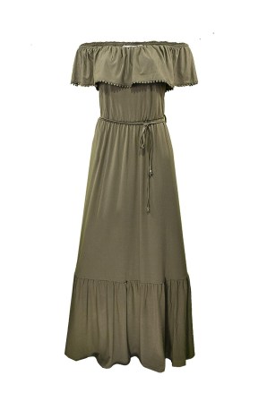 ESTETICA Φόρεμα μακρύ με βολάν
