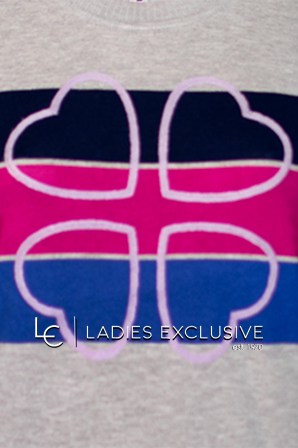 ÊTRE Μπλούζα πλεκτή με ανάγλυφες καρδιές