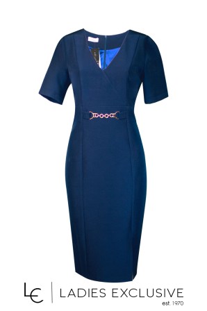 EFFECT Φόρεμα κρεπ κοντομάνικο