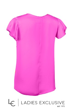 ESTEL Μπλούζα κοντομάνικη με βολάν